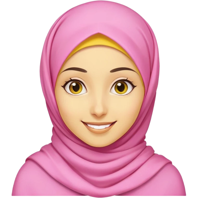 "- Nữ
- 25 tuổi
- Da vàng
- Đầu đội khăn Hijab hồng
- Cười mỉm
" emoji
