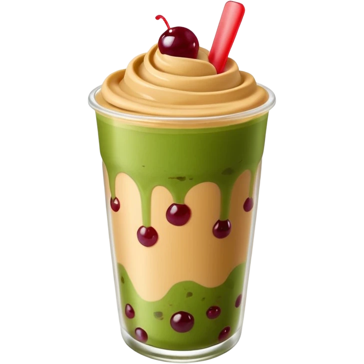 Peanut butter jelly matcha boba emoji