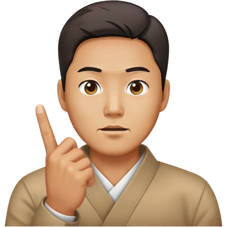 Korean man snapping his fingers emoji
