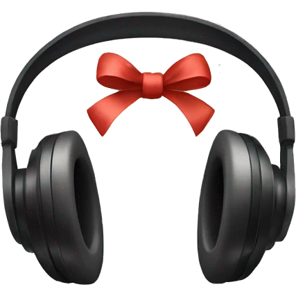 Headphones with bow emoji