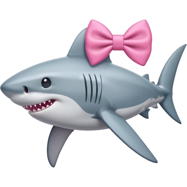 shark with a pink bow emoji