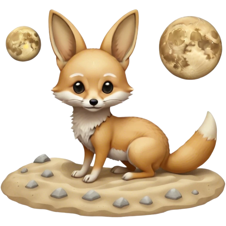 fennec on the moon emoji