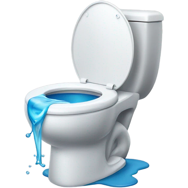 A toilet squirting water out of the lid emoji