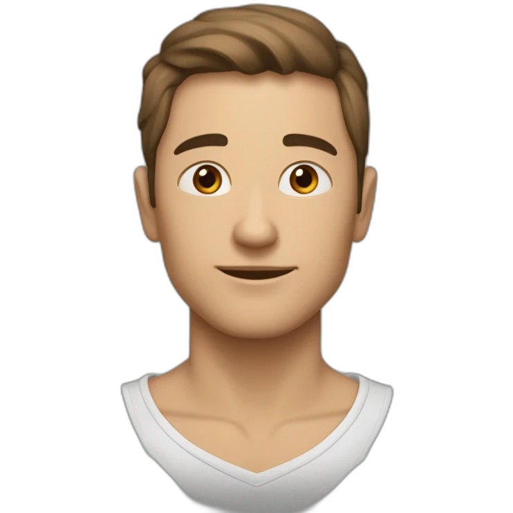 Девочка с коричневыми волосами и голубыми глазами солнышко emoji