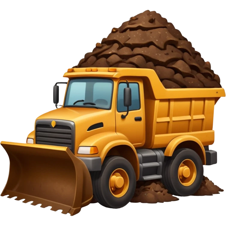 Snowplow through poop emoji