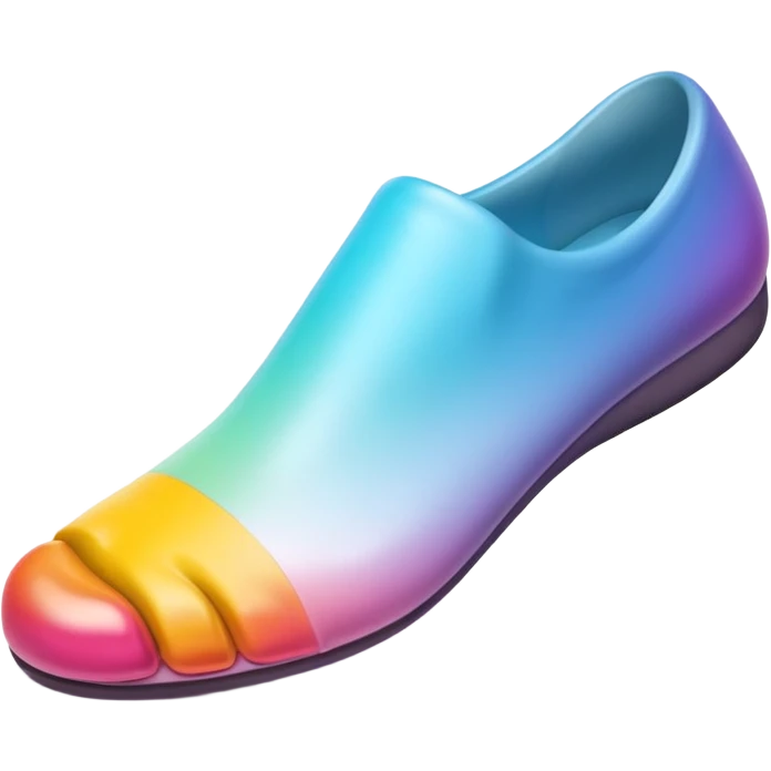 white foot, three-dimensional, glossy, smooth color gradients, soft shadows, realistic shape, cute emoji appearance, soft shadow under the foot emoji