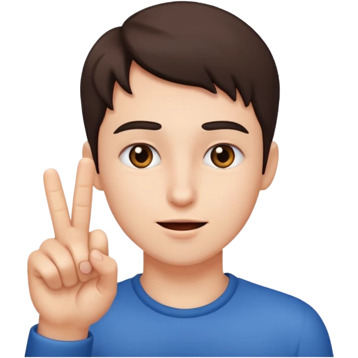 Apaixonado mostrando dedo  emoji