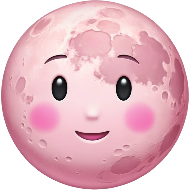 Pastel pink moon emoji