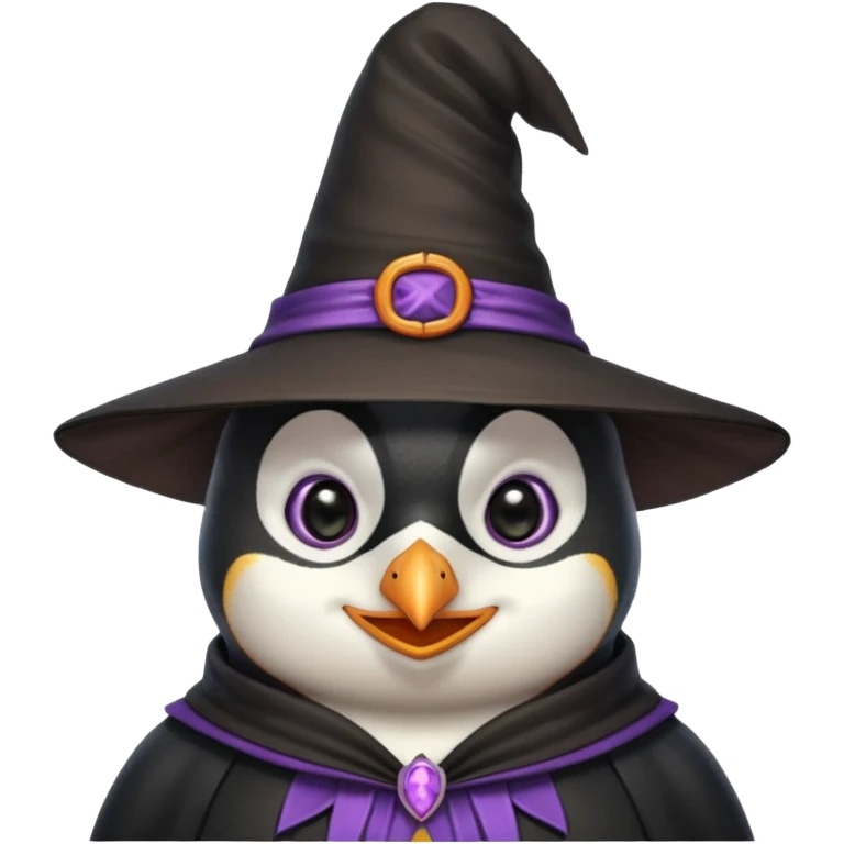 penguin in role witch emoji