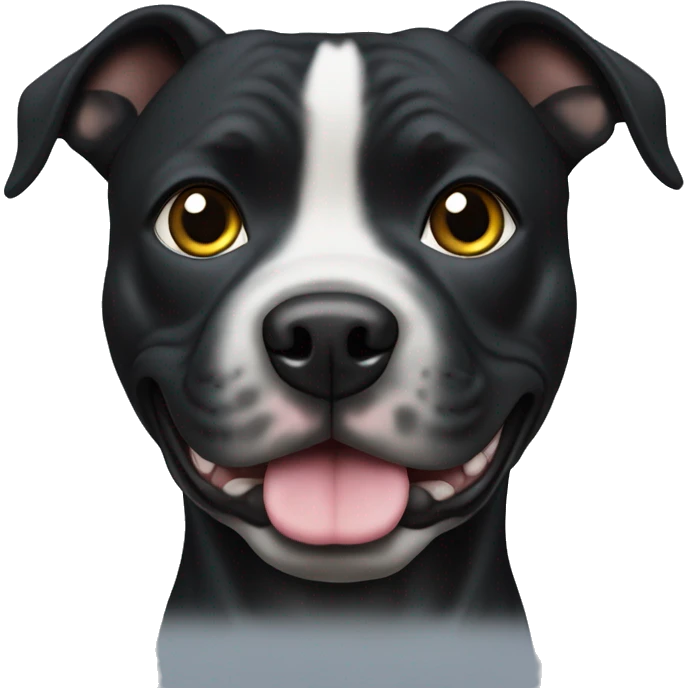 Black Staffordshire bull terrier  emoji