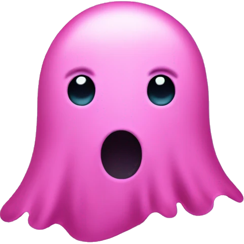 pink ghost emoji