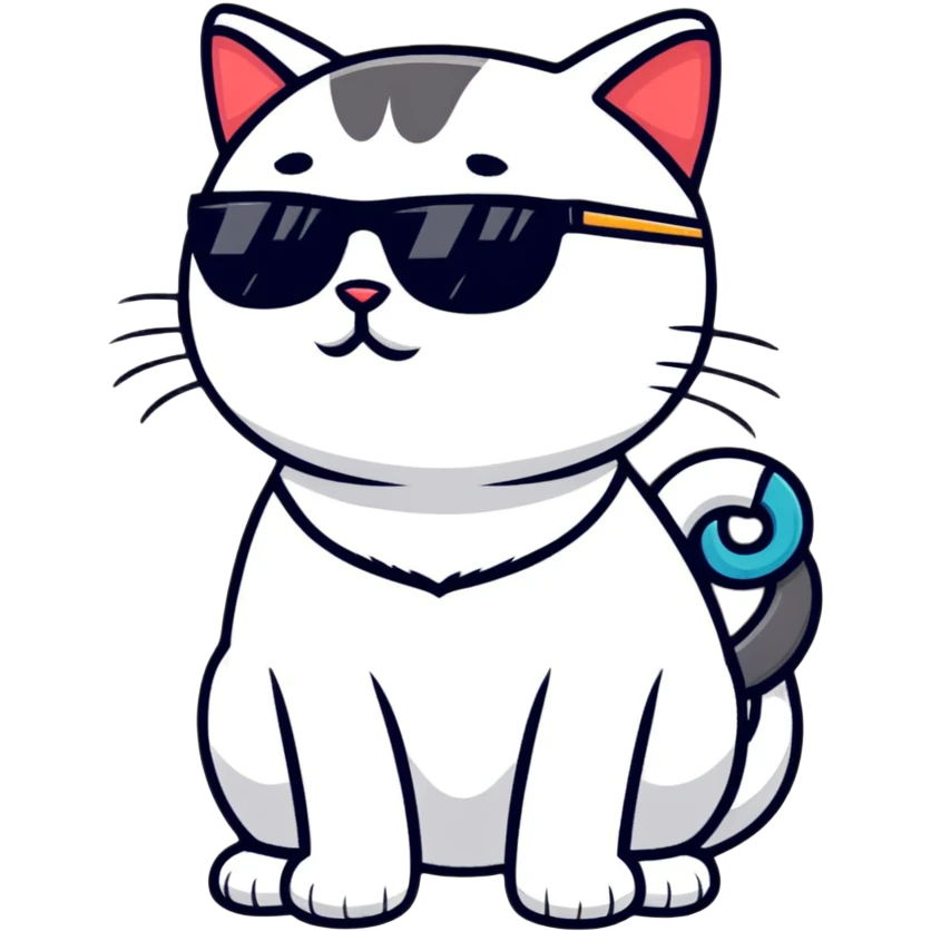 Cat with sunglasses emoji