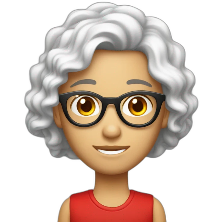 joven de cabello rojo rizado con cámara  emoji
