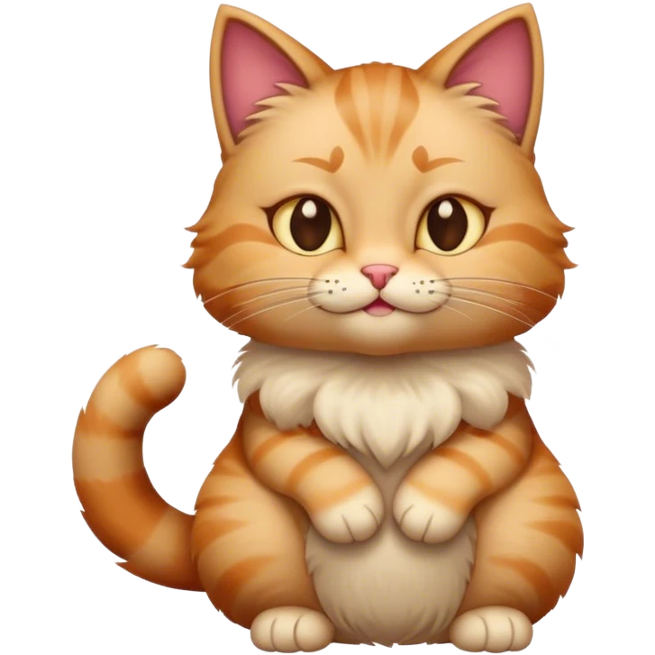 Realistic cat with arms crossed and a sly smile emoji