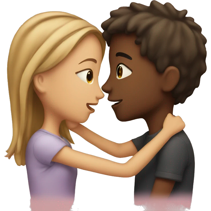 Girl and boy got kissed  emoji