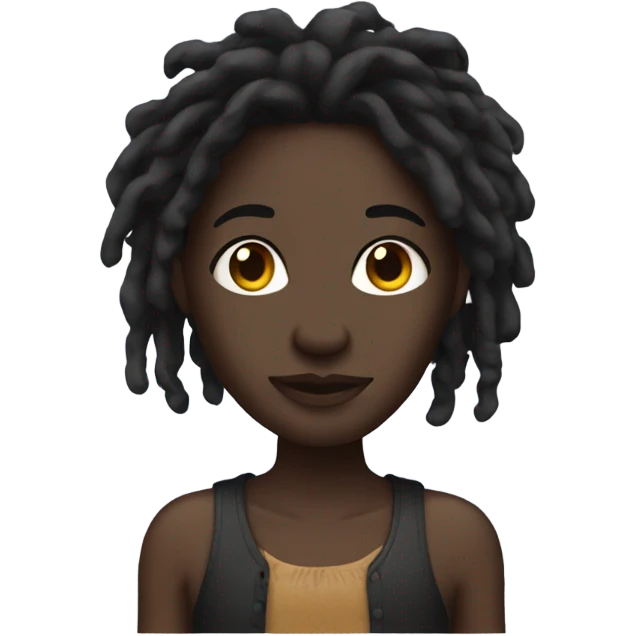 darkskin with locs emoji