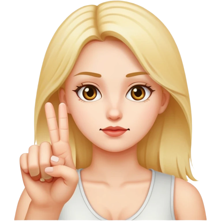 girl sticking up middle emoji