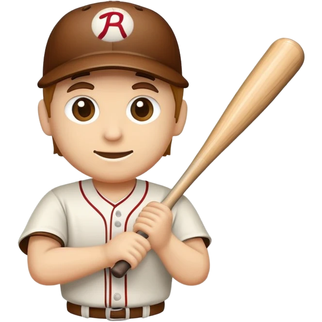 Ein Stock der ein Baseball schläger in der Hand hält emoji
