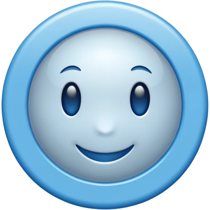 Círculo color celeste con un check blanco en su interior  emoji