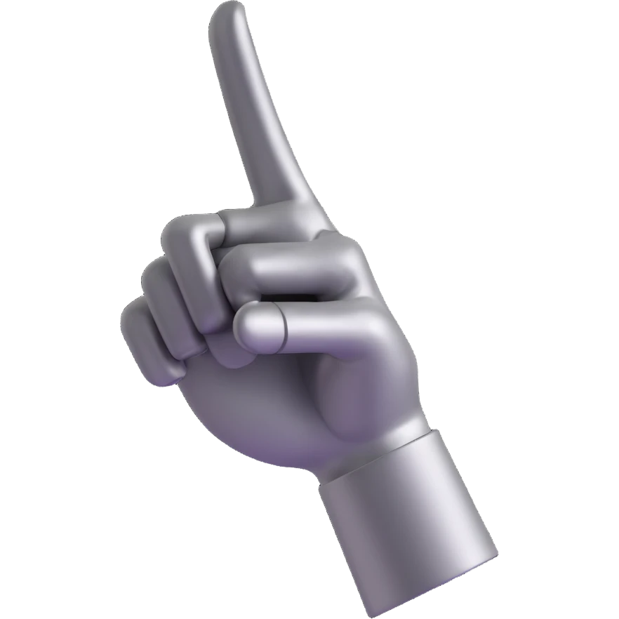 metal hand pointing down emoji