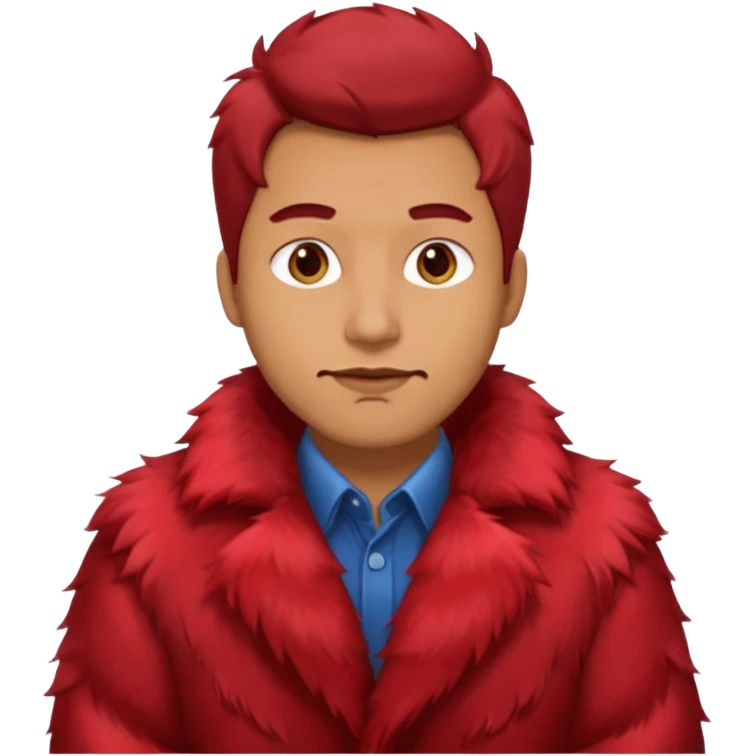 men red fur coat emoji