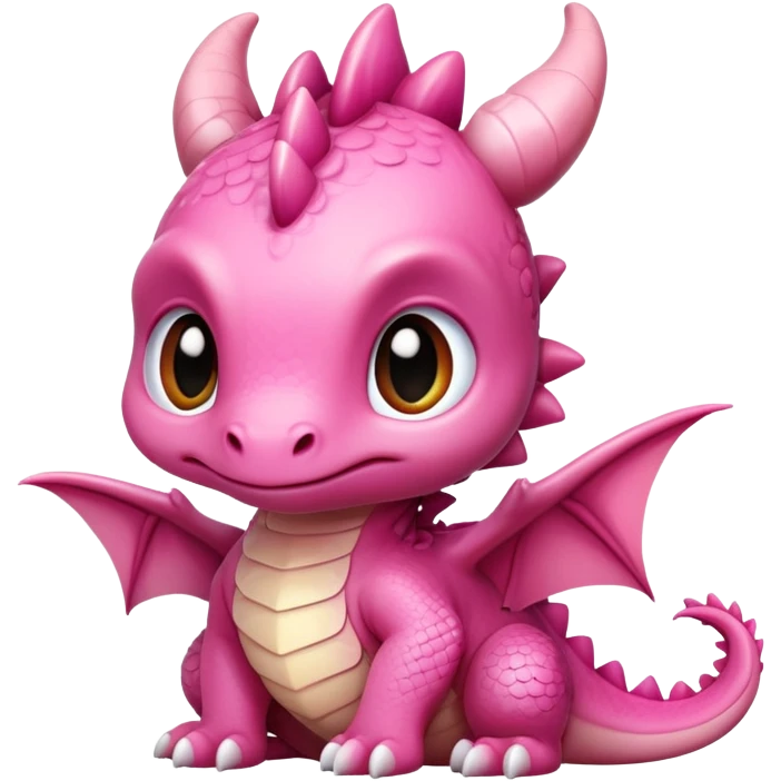 cutie pink baby dragon emoji