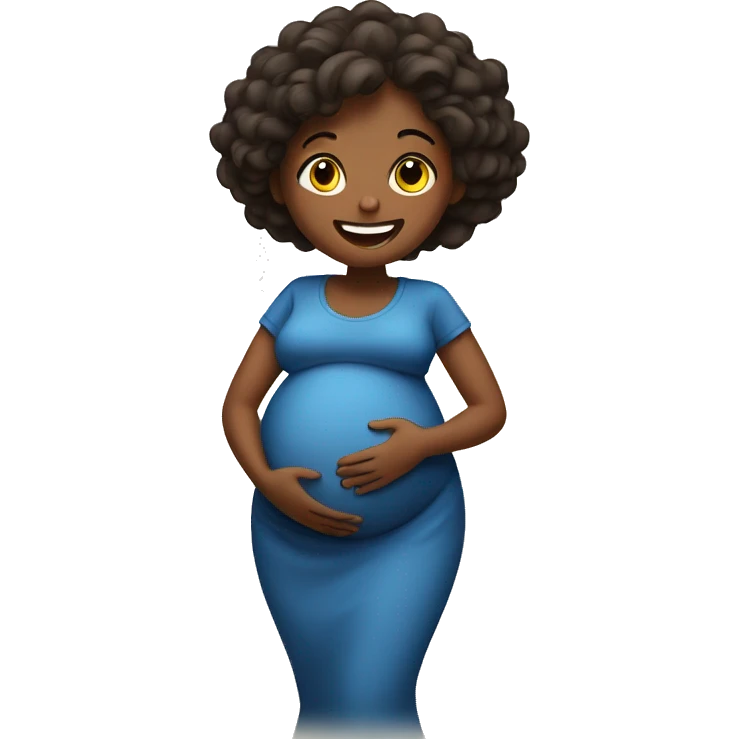 Happy pregnant woman emoji