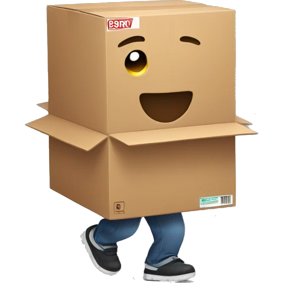 Moving a box emoji