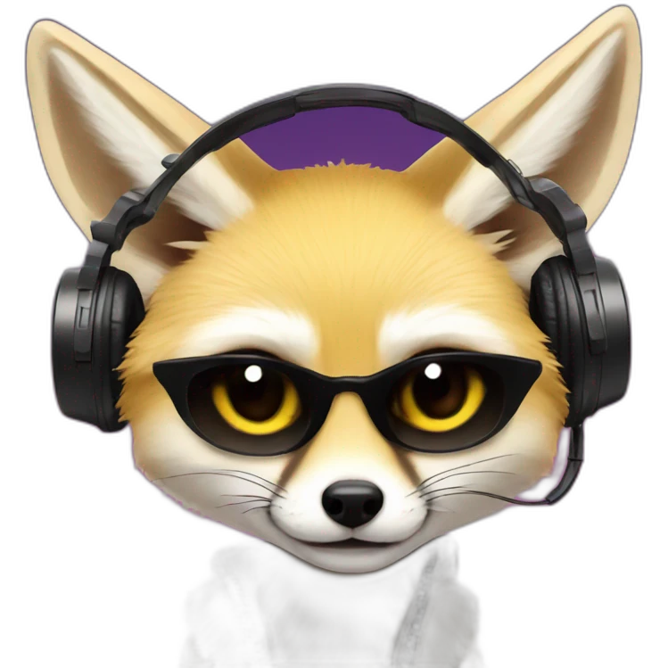 Fennec Fox as a DJ emoji