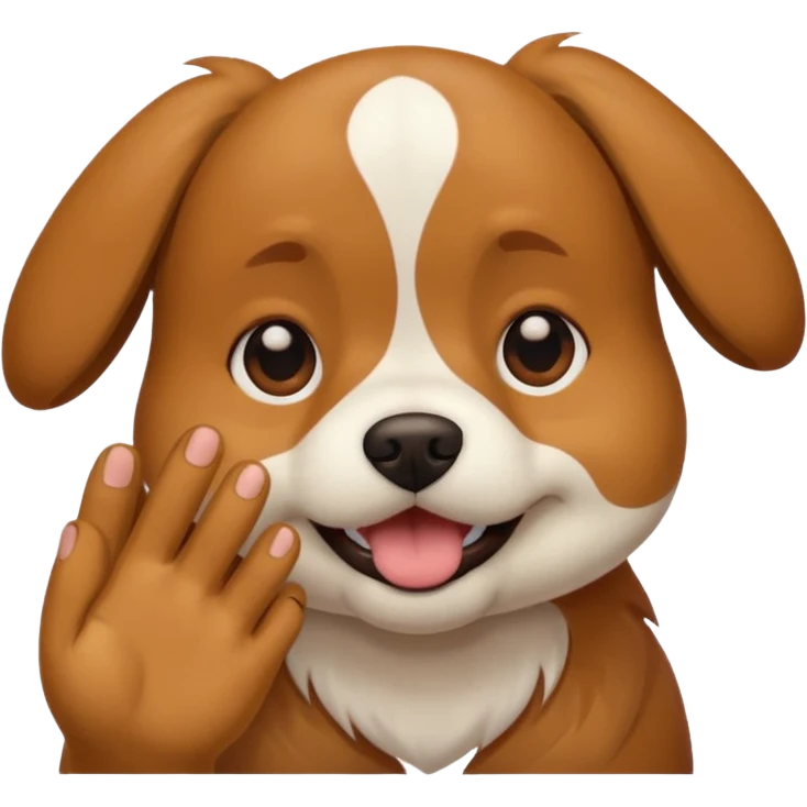 Dog slapping face emoji