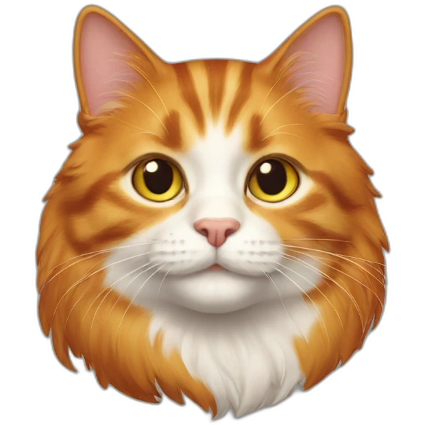 a ginger cat, big emoji