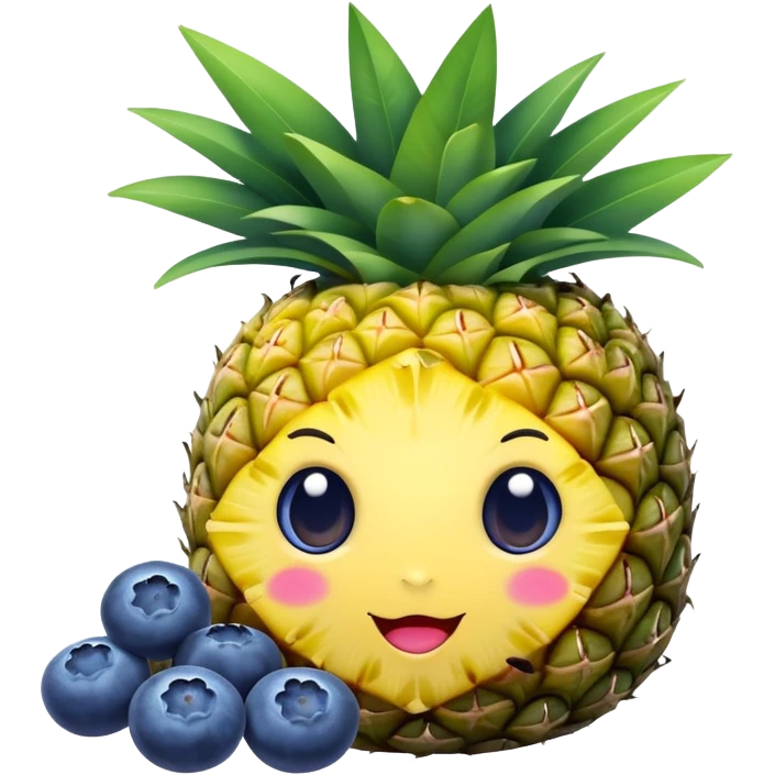 Blueberry with pineapple  emoji