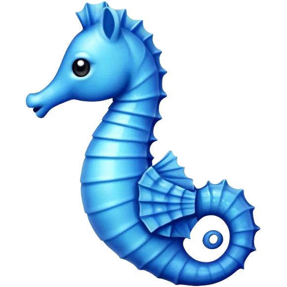 blue seahorse cute  emoji