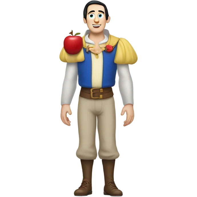 Tall Snow White man with five arms  emoji
