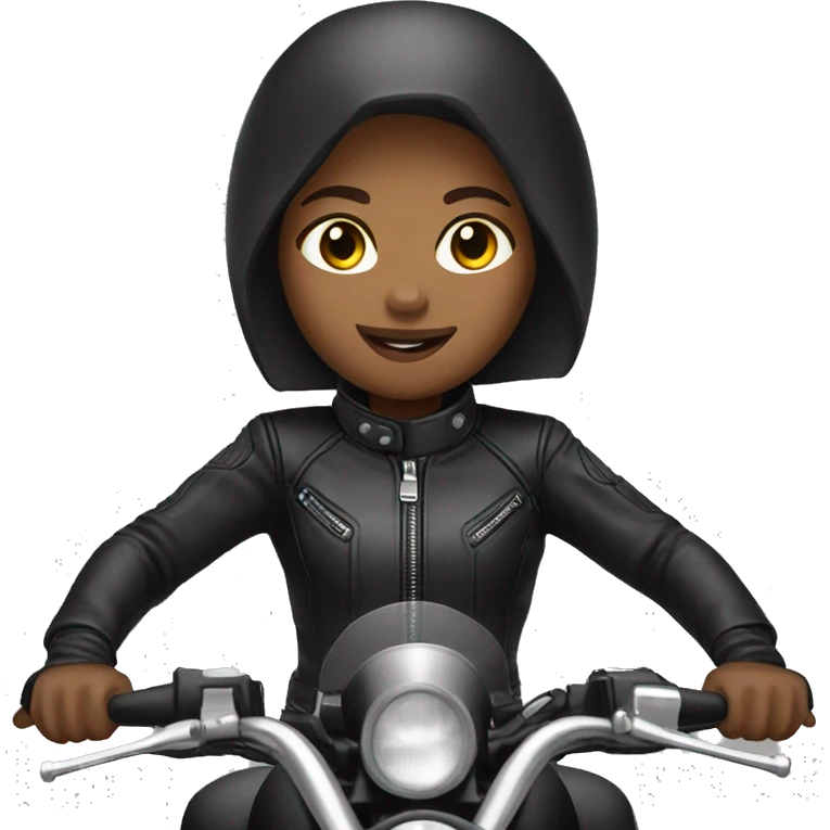 motorcycle girl emoji
