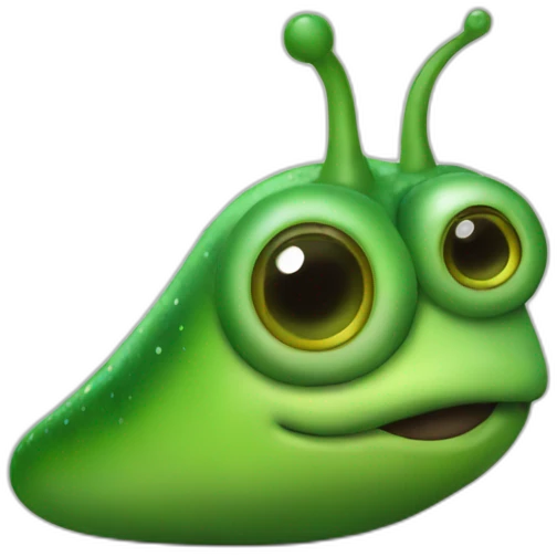 green slug with one eye emoji