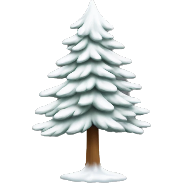  actual white fir christmas tree isolated.  emoji
