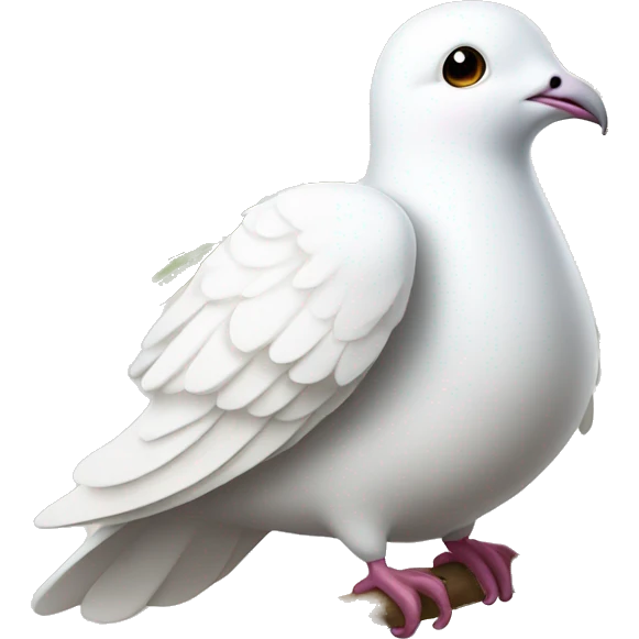 white dove with olive branch emoji