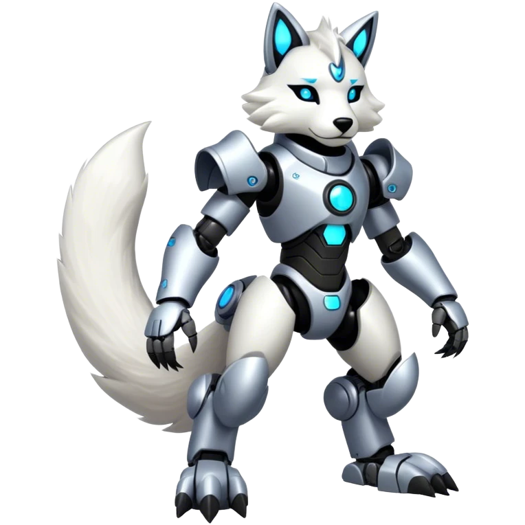 Anthro Protogen-furry-fursona, full body emoji