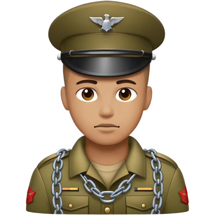 A soldier chained up emoji
