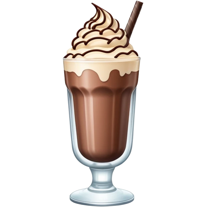 Milkshake with Chocolate ice cream  emoji