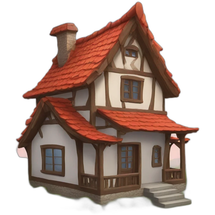 house with a dragon on the roof emoji