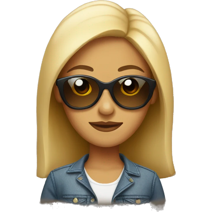Woman with sunglasses  emoji