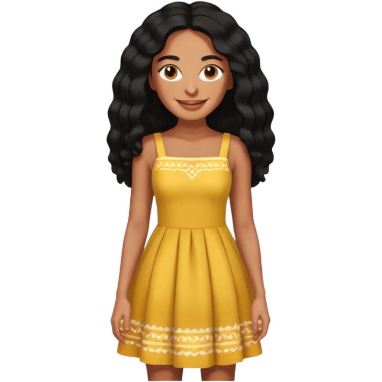 Solange with long black hair emoji