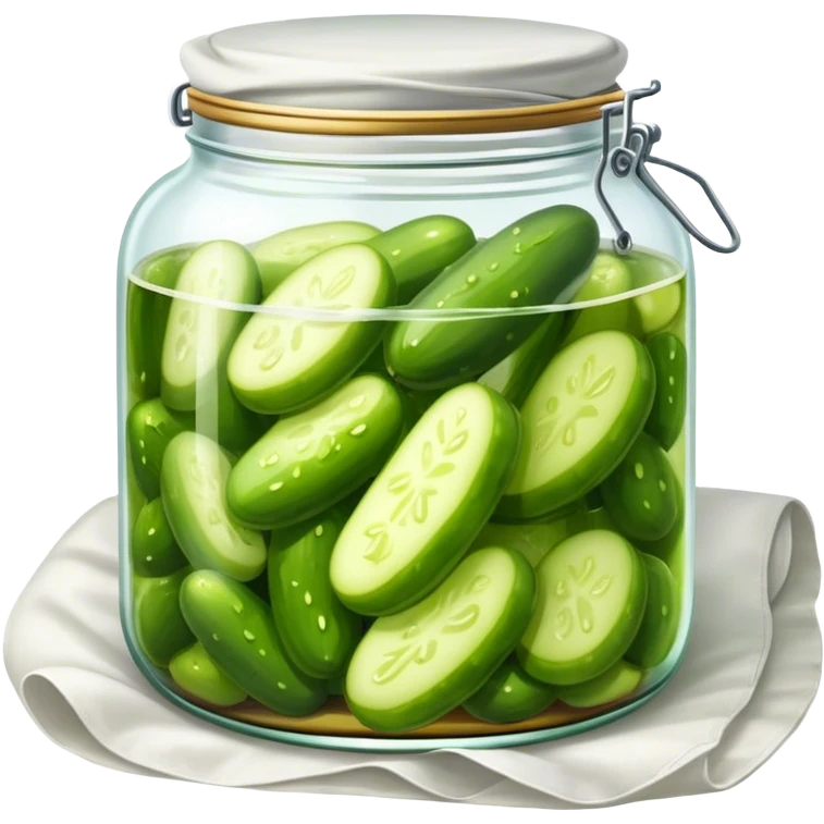 Pickles jar on bedsheet emoji