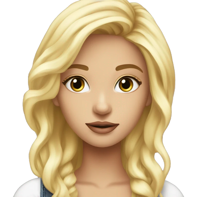 ￼ blonde, beautiful girl with Christian Vail ￼ emoji