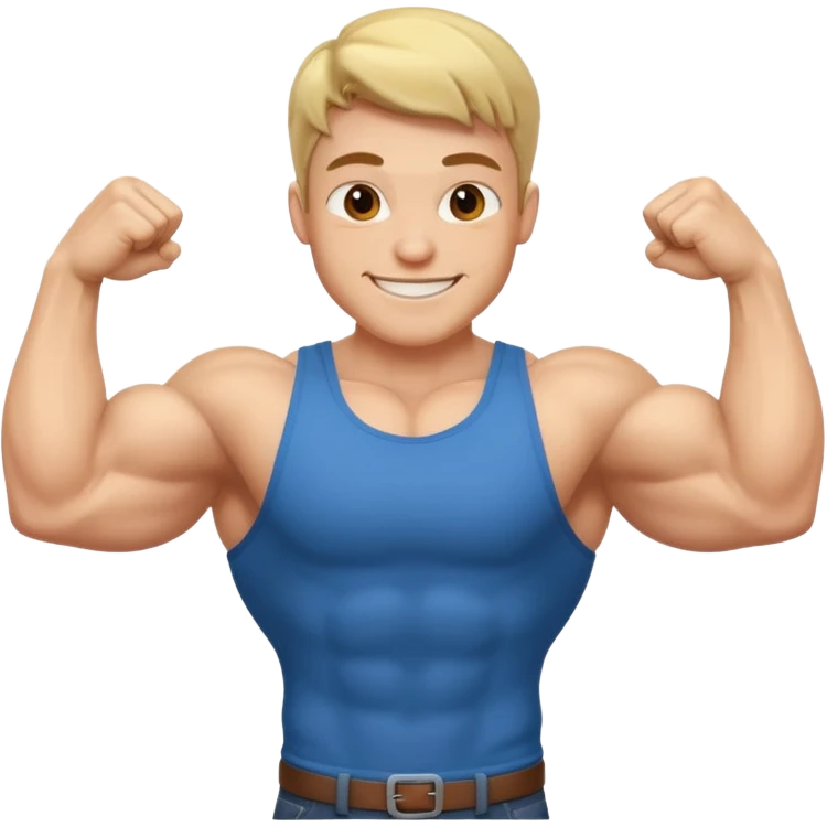 make an emoji of a developer showing bicepts emoji