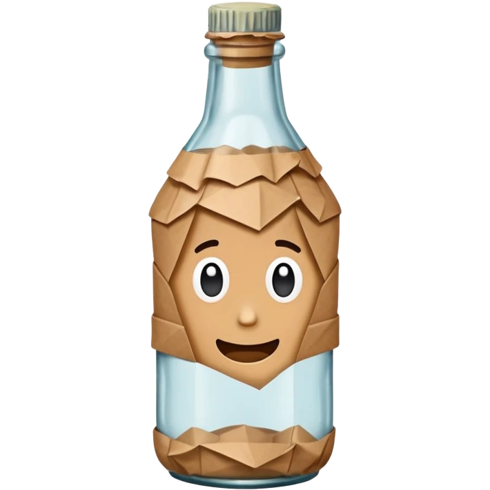 kraft paper in Bottle emoji