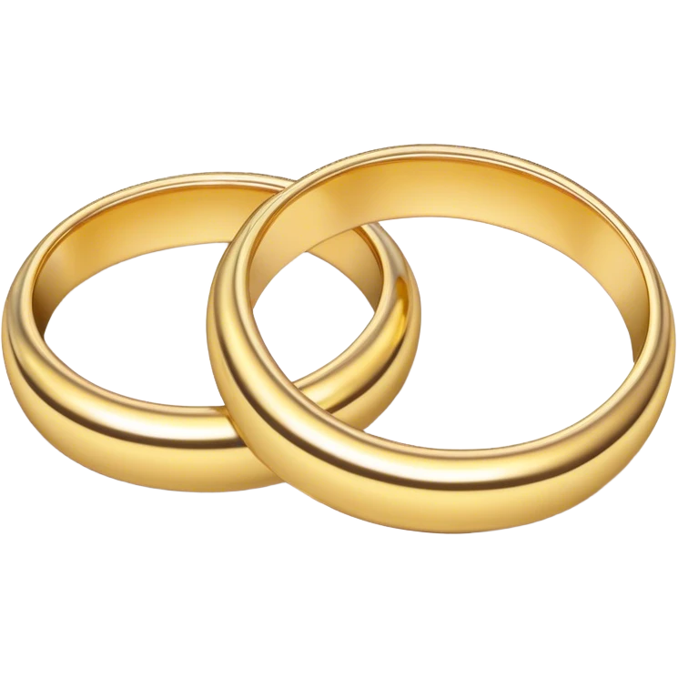 Two gold wedding rings emoji