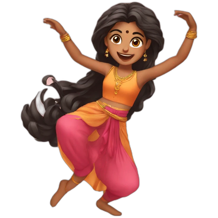Dancing Aadhya emoji